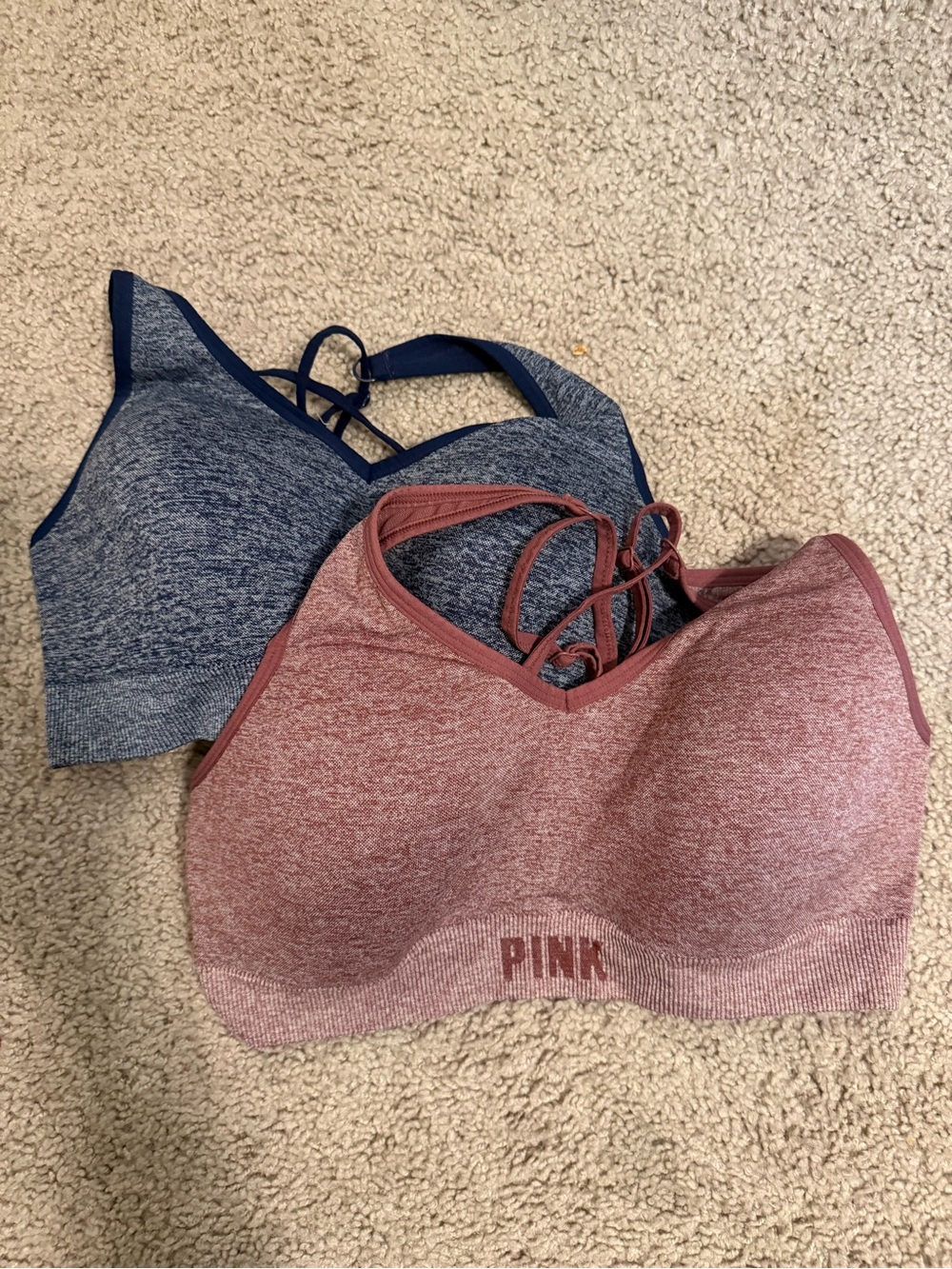 PINK Victoria's Secret Seamless Strappy Sports Bra